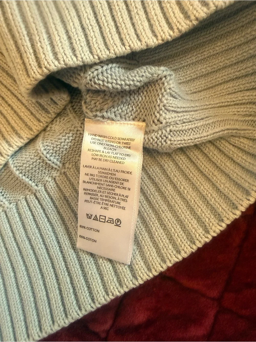 Free People Plumeria Palm Tree Sky Blue Cotton Sweater Vest Size Medium NWT